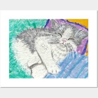 Happy kitten Posters and Art